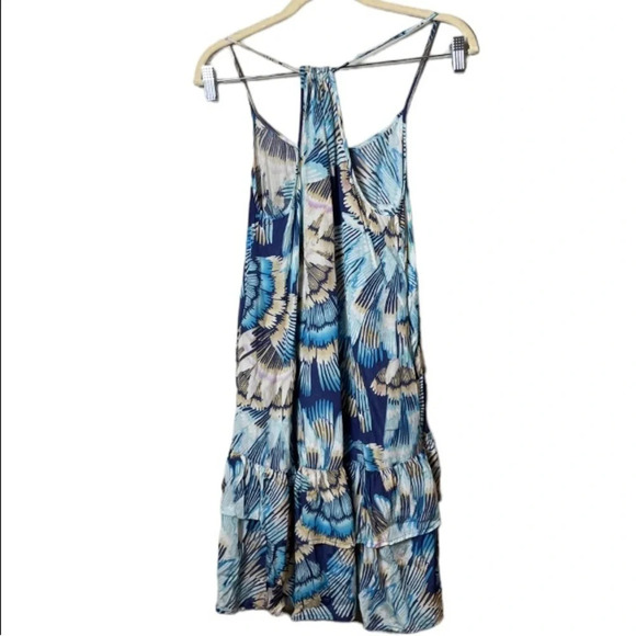 Free People Dress Womens XS Blue Tropical Boho Vacation Y2K Beachy Costal Mini - Picture 8 of 14